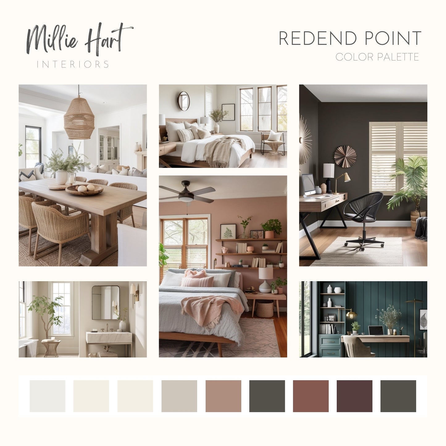 Redend Point Sherwin Williams Paint Palette, Neutral Interior Paint Colors, Earthy Color Scheme, Cascades Compliments, Warm Neutrals