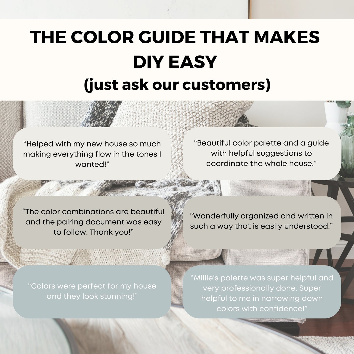 Calm Coastal Benjamin Moore Paint Palette - Modern Neutral Interior Paint Colors for Home, Coastal Interior Design Color Palette, Smoke