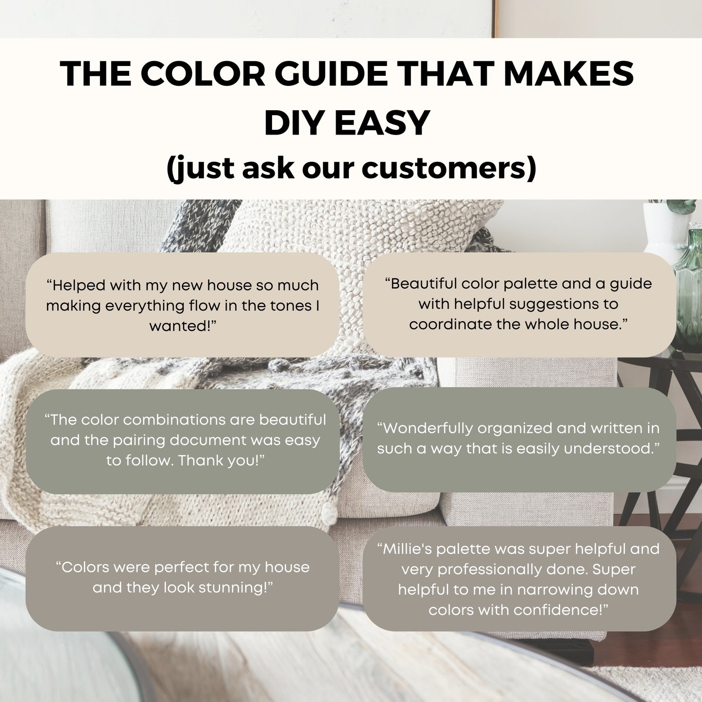 Earthy Neutrals Benjamin Moore Paint Palette, Interior Paint Colors for Home, Modern Neutrals, Warm and Cozy, Muslin