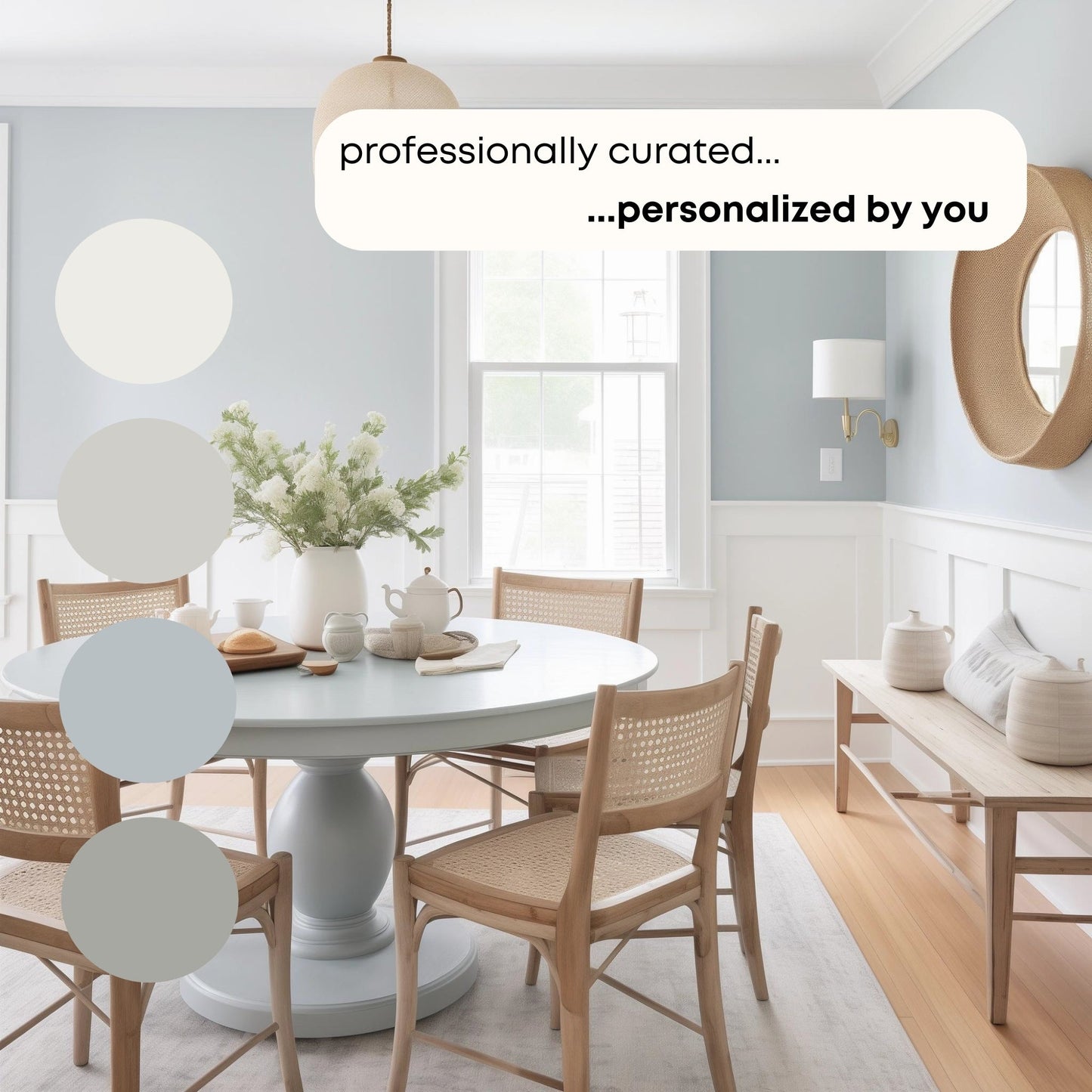 Coastal Colors Benjamin Moore Paint Palette, Interior Paint Colors for Home, Cottage Colors, Coastal Colors, Blue