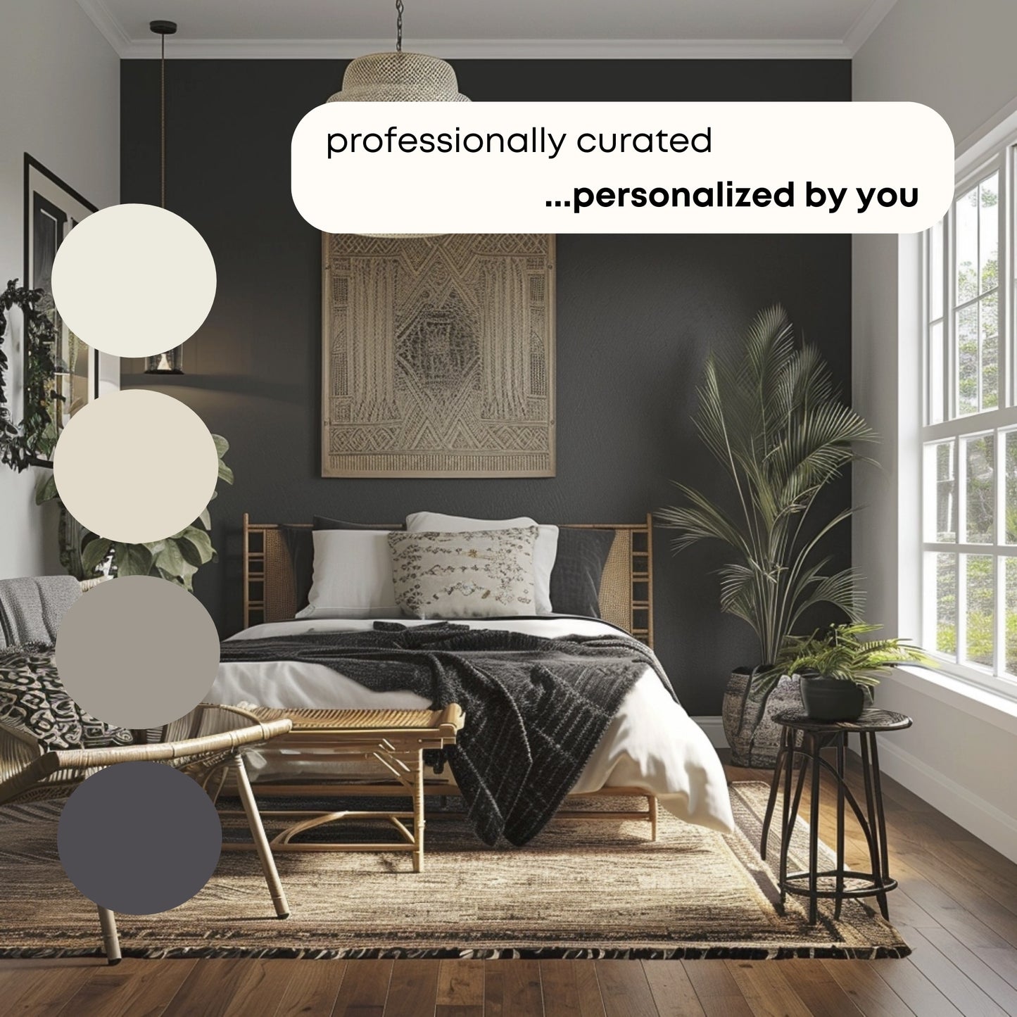 Earthy Neutrals Benjamin Moore Paint Palette, Interior Paint Colors for Home, Modern Neutrals, Warm and Cozy, Muslin