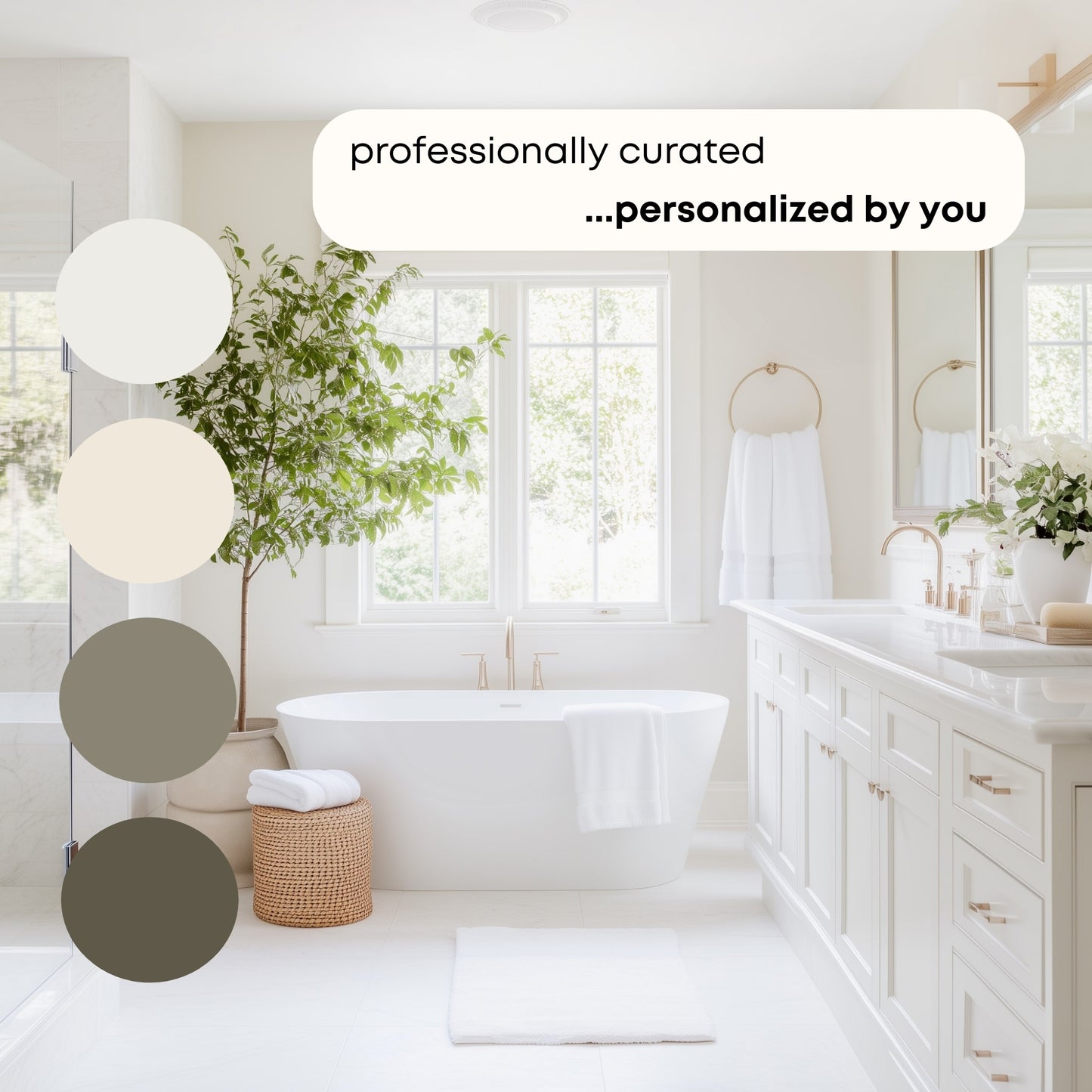 Organic Villa Sherwin Williams Paint Palette, Neutral Interior Paint Colors, Warm Color Scheme, Garden Gate