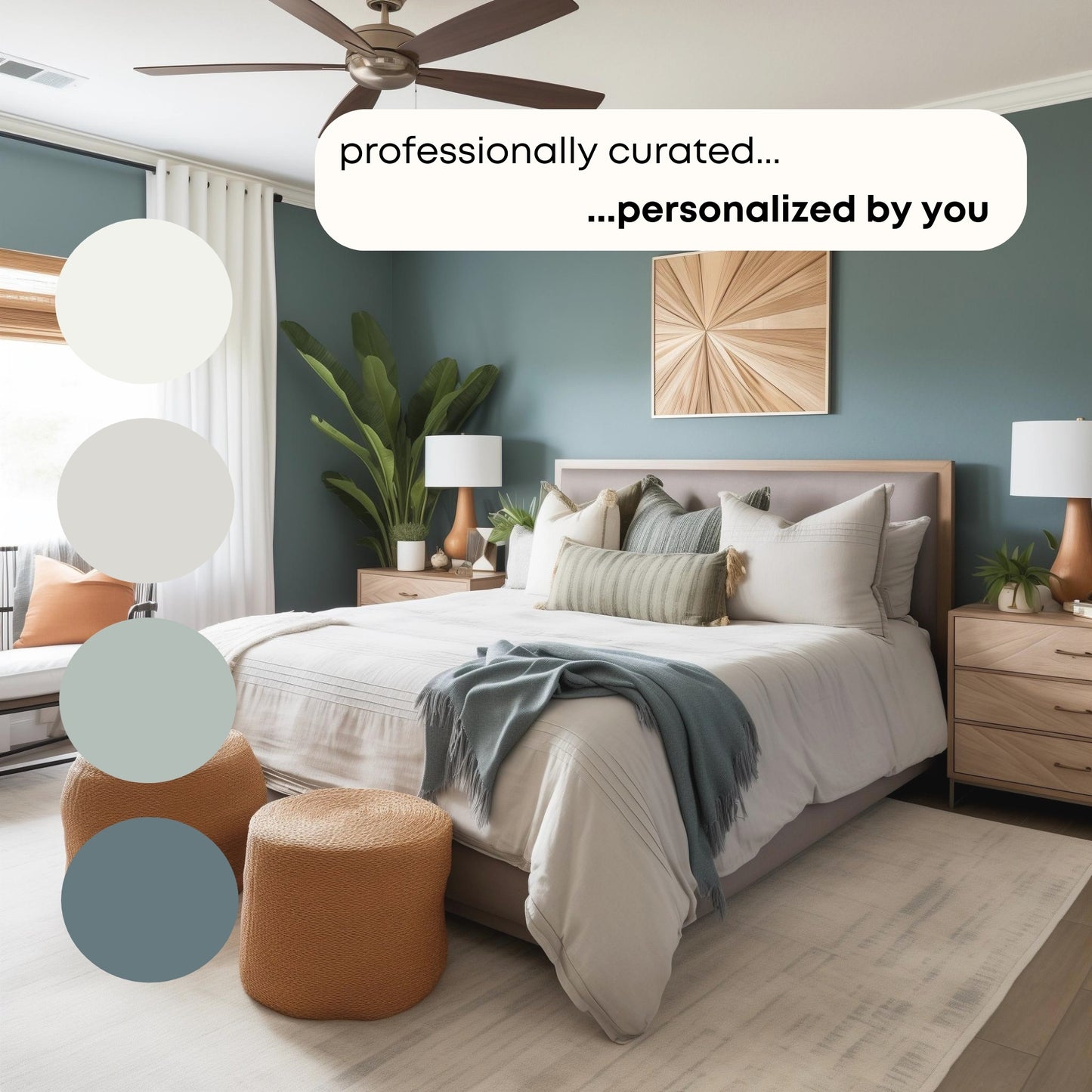 Coastal Farmhouse Sherwin Williams Paint Palette - Modern Coastal, Neutral Interior Paint Colors for Home, Coastal Interior Design Color Palette, First Star