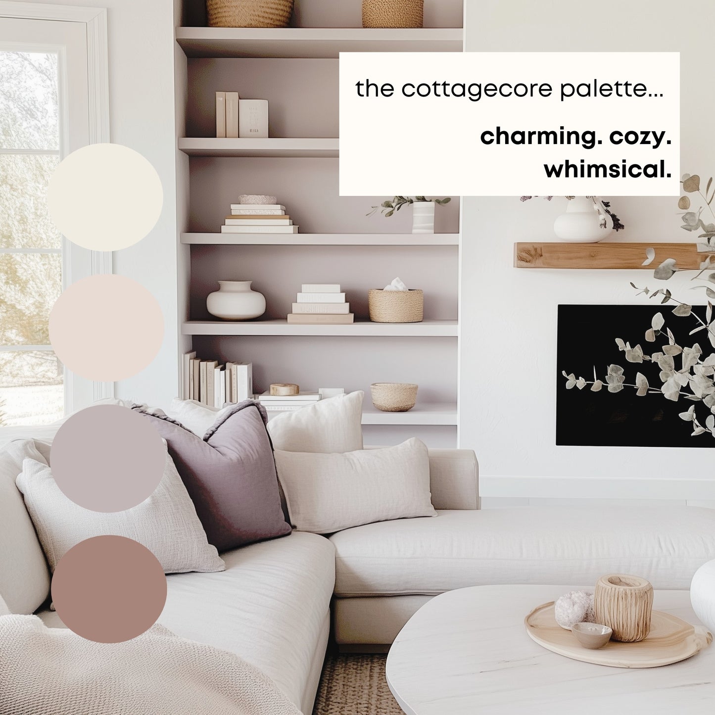 Cottagecore Sherwin Williams Paint Palette, Interior Paint Colors for Home, Modern Neutrals, Warm and Cozy, Natural Linen