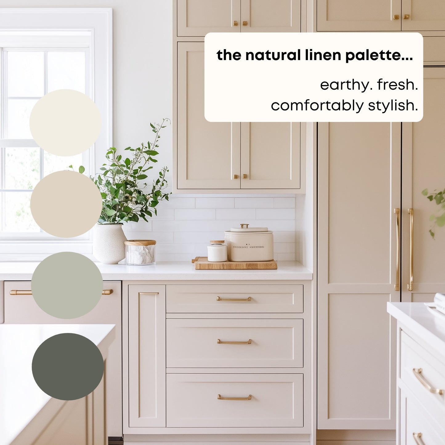 Natural Linen Sherwin Williams Paint Palette, Neutral Interior Paint Colors, Transitional, Mediterranean Coastal Color Scheme