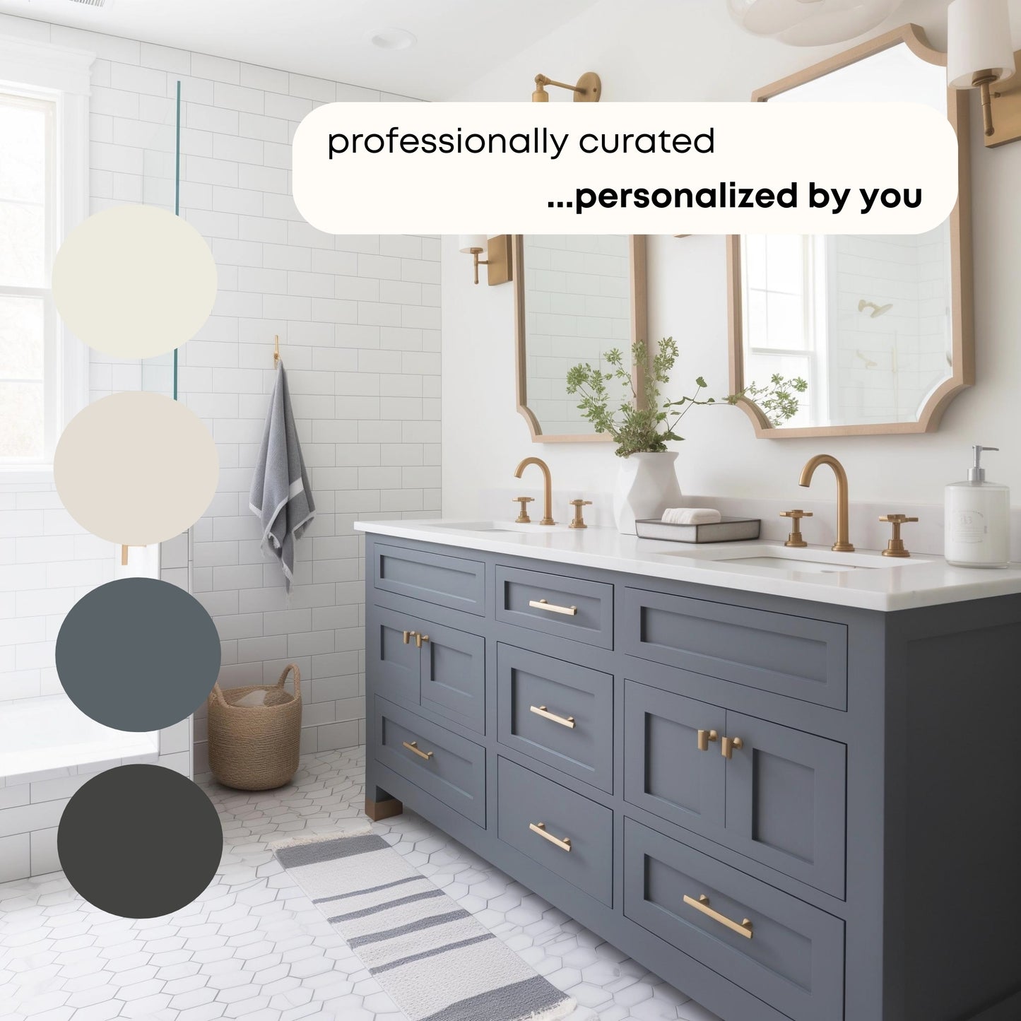 Farmhouse Benjamin Moore Paint Palette, Neutral Interior Paint Colors, Modern Farmhouse Color Scheme, Revere Pewter