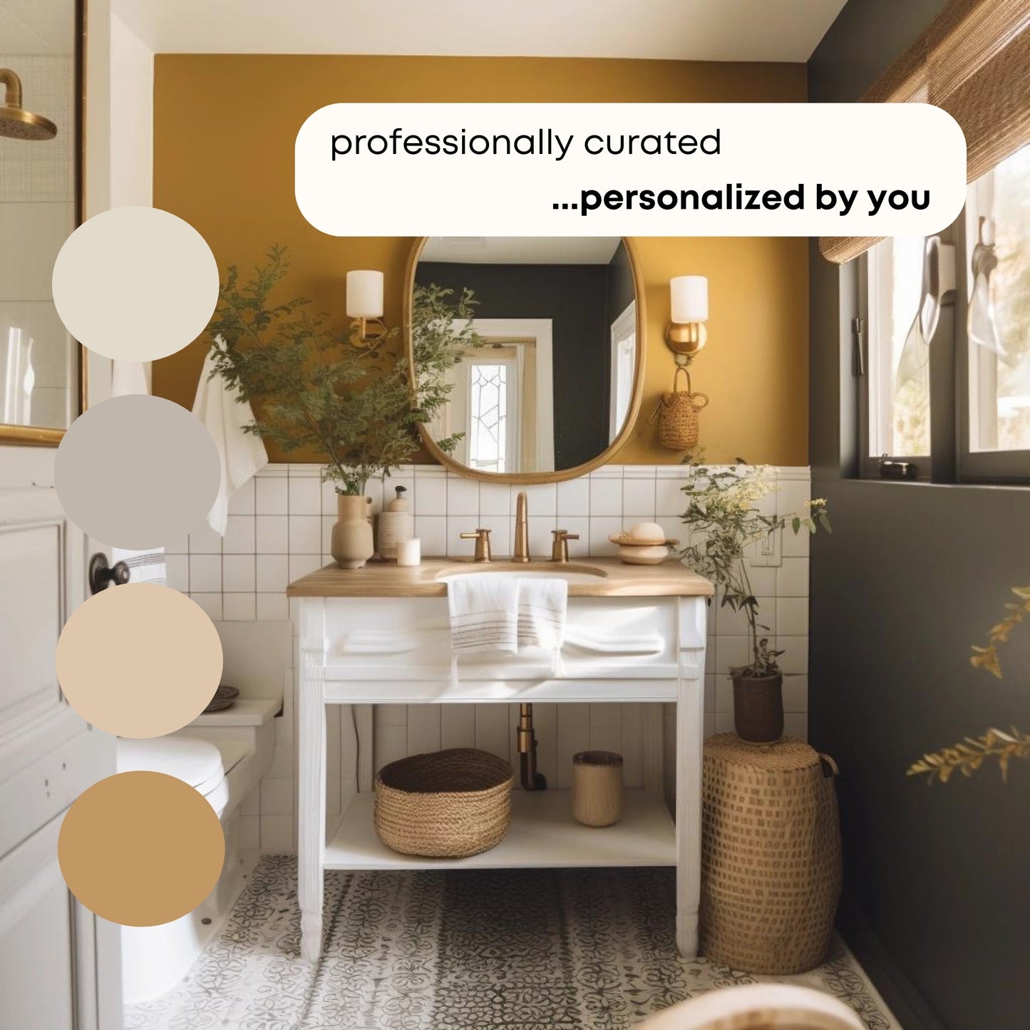 Earthy Boho Benjamin Moore Paint Palette, Neutral Interior Paint Colors, Earthy Color Scheme, White Sand