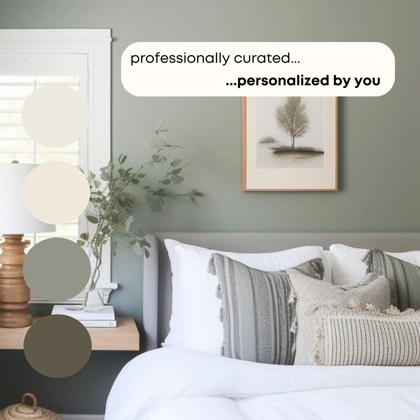 Modern Organic Benjamin Moore Paint Palette, Warm Neutrals, Warm White Interior Paint Colors, Boho Color Palette, Stone Hearth