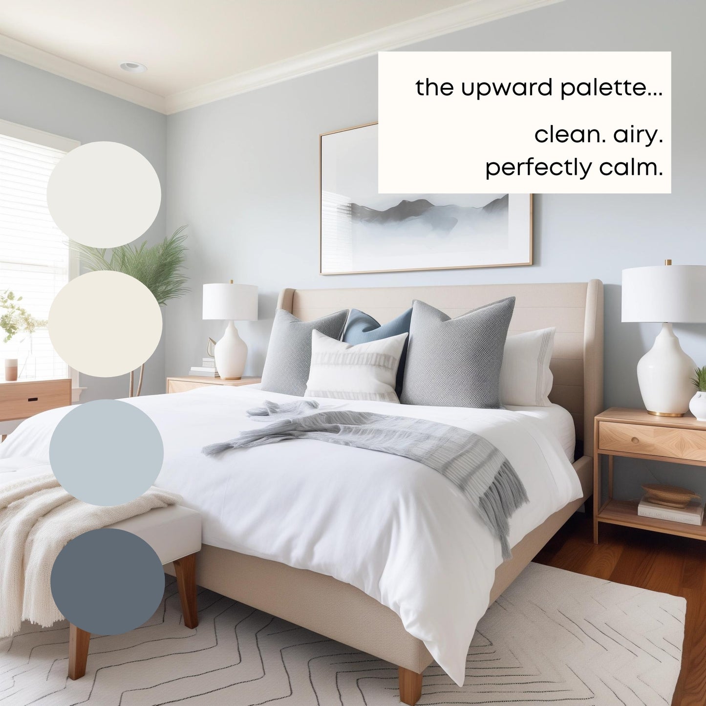 Upward Sherwin Williams Paint Palette, Interior Paint Colors for Home, 2024 Color of the Year, Coastal Colors, Pure White
