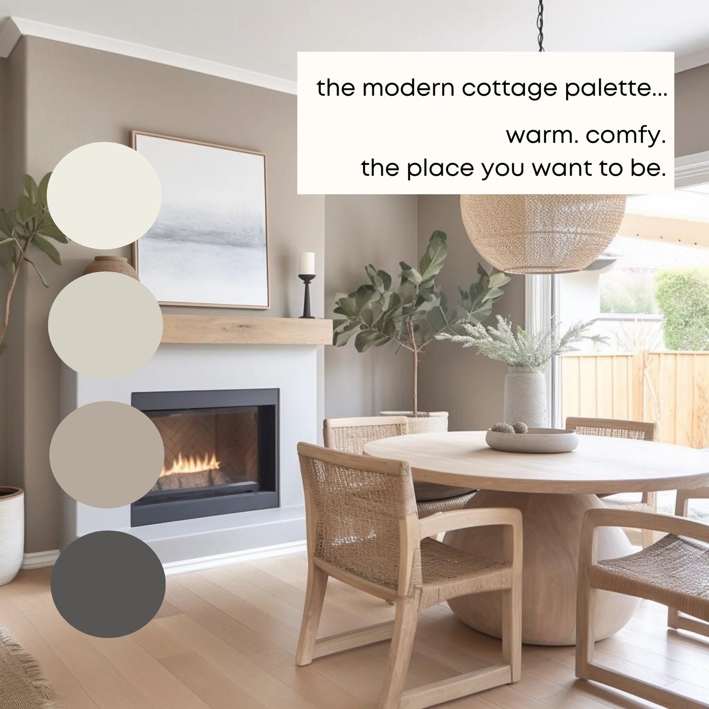 Modern Cottage Sherwin Williams Paint Palette, Warm Neutrals, Interior Paint Colors, Coordinating Interior Design, Color Palette, Perfect Greige