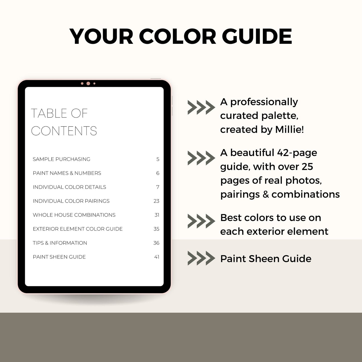 Modern Mountain Exterior Benjamin Moore Paint Palette, Neutral Interior Paint Colors, Modern Farmhouse Color Scheme, White Dove