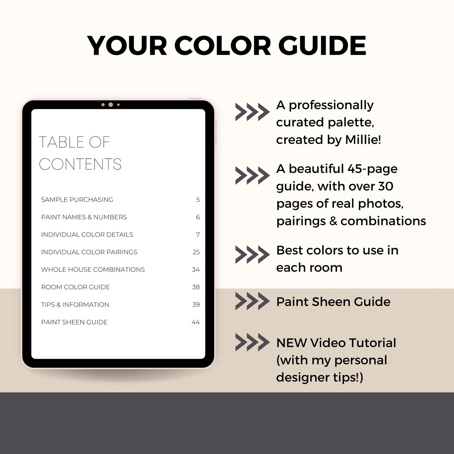 Earthy Neutrals Benjamin Moore Paint Palette, Interior Paint Colors for Home, Modern Neutrals, Warm and Cozy, Muslin