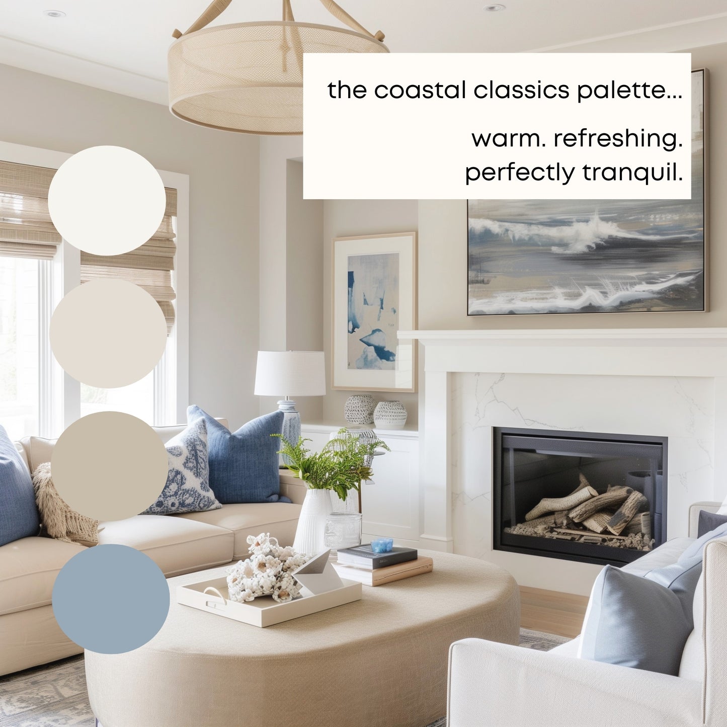 Coastal Classics Sherwin Williams Paint Palette, Paint Colors for Home, Cottage Neutrals, Whole House Scheme, Beach House Colors, Salty Dog