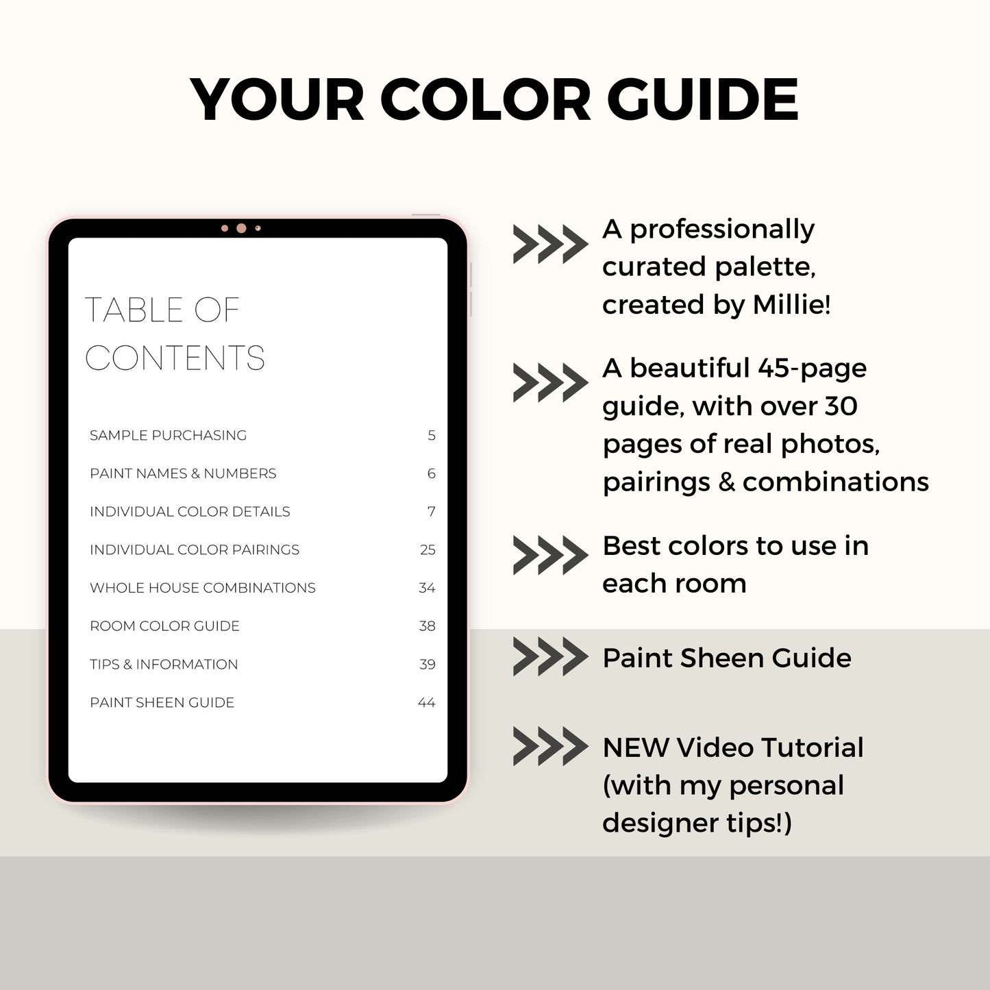 Pale Oak Benjamin Moore Paint Palette - Modern Neutral Interior Paint Colors for Home - Coastal Interior Design Color Palette, Benjamin Moore Wrought Iron