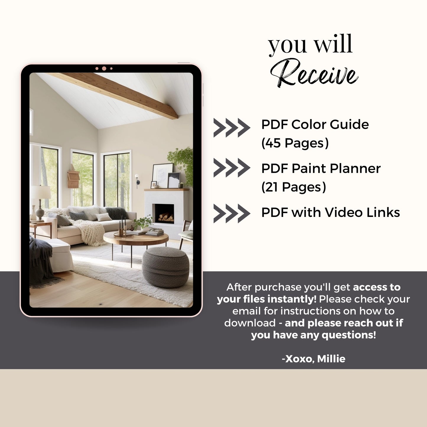 Earthy Neutrals Benjamin Moore Paint Palette, Interior Paint Colors for Home, Modern Neutrals, Warm and Cozy, Muslin