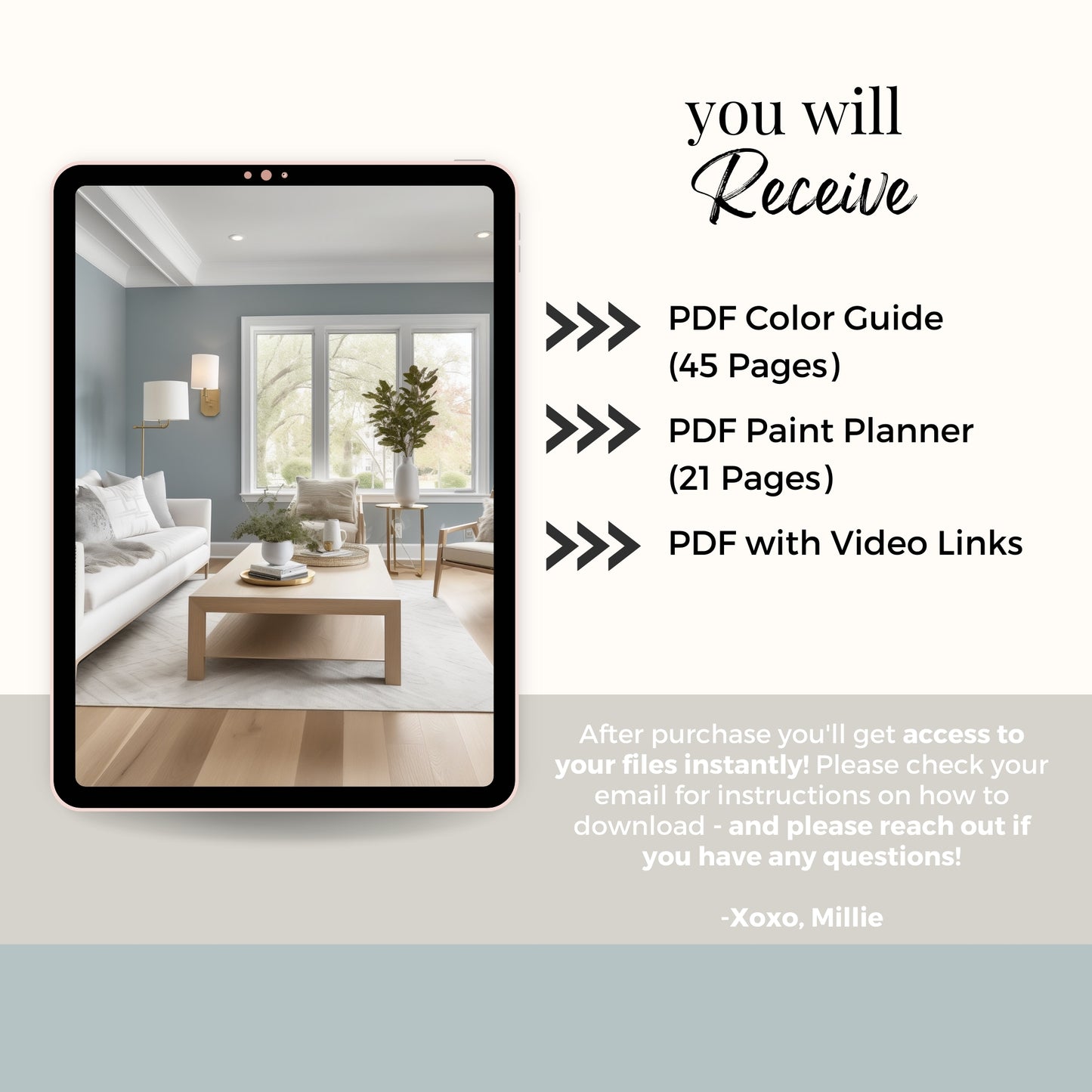 Calm Coastal Benjamin Moore Paint Palette - Modern Neutral Interior Paint Colors for Home, Coastal Interior Design Color Palette, Smoke