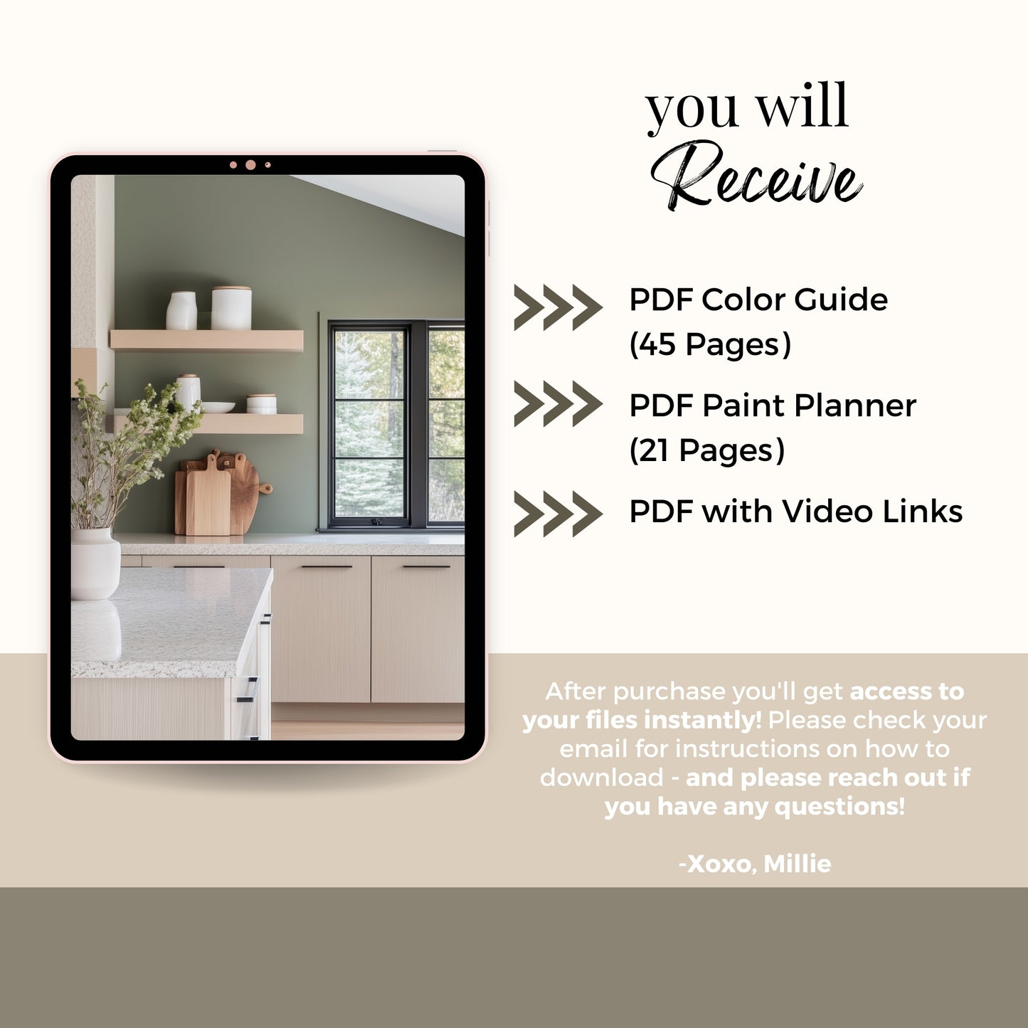 Organic Villa Sherwin Williams Paint Palette, Neutral Interior Paint Colors, Warm Color Scheme, Garden Gate