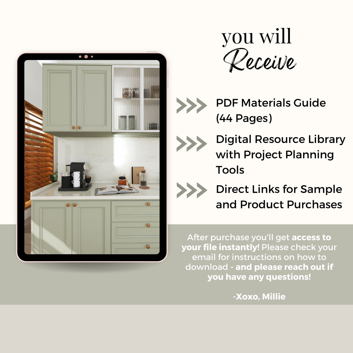 Calm Coastal Kitchen Materials Palette, Materials and Paint Colors for Renovation and New Build Kitchen Projects