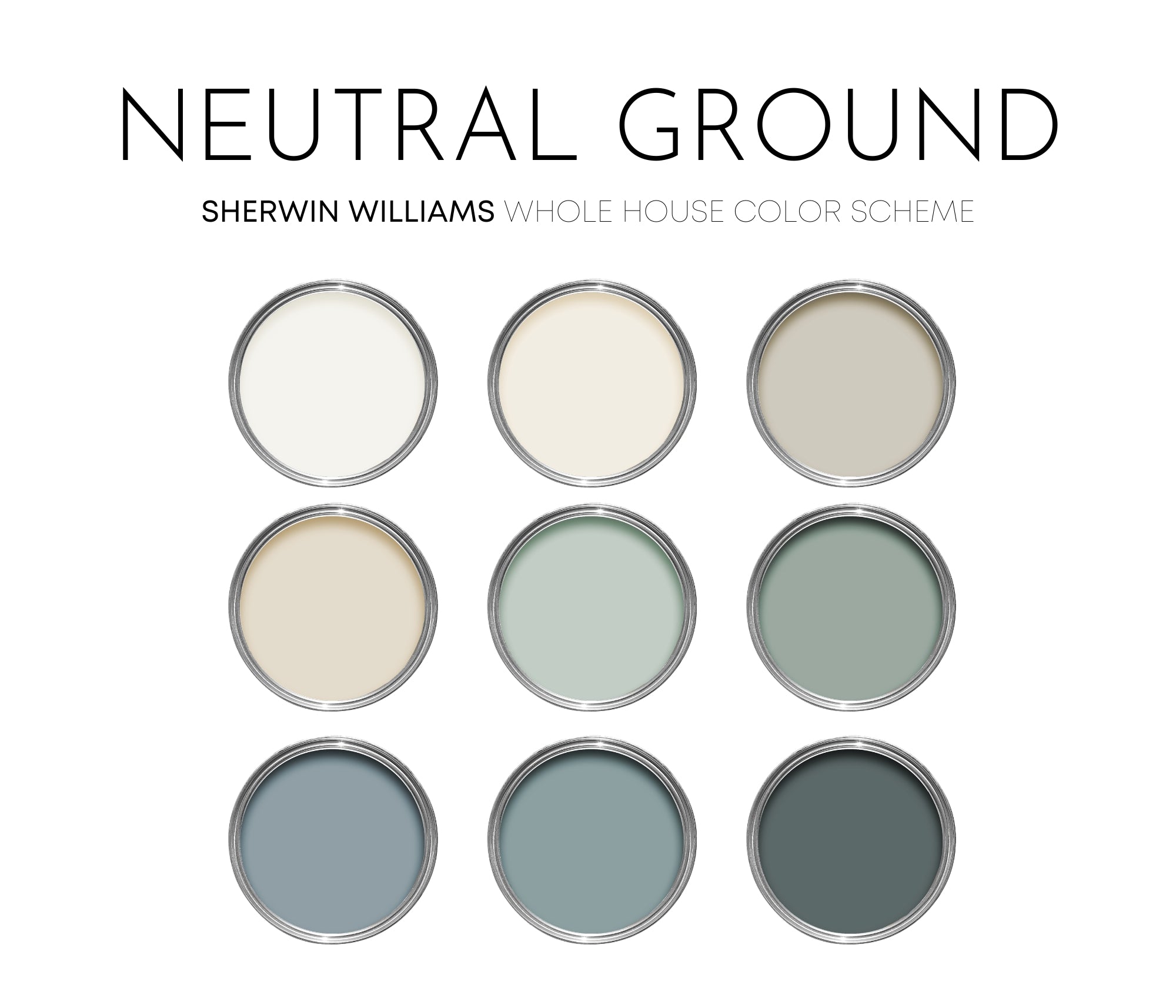 Neutral Ground | Sherwin Williams Paint Palette | Neutral Interior Pai ...