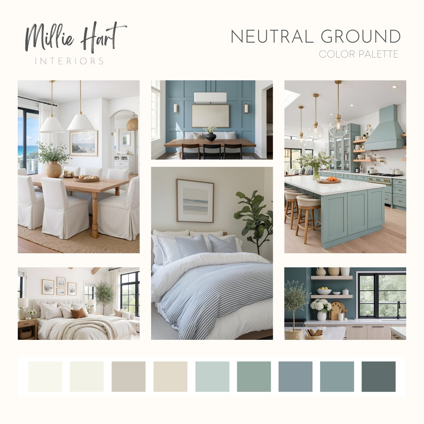 Neutral Ground | Sherwin Williams Paint Palette | Neutral Interior Paint Colors | Coastal Color Scheme