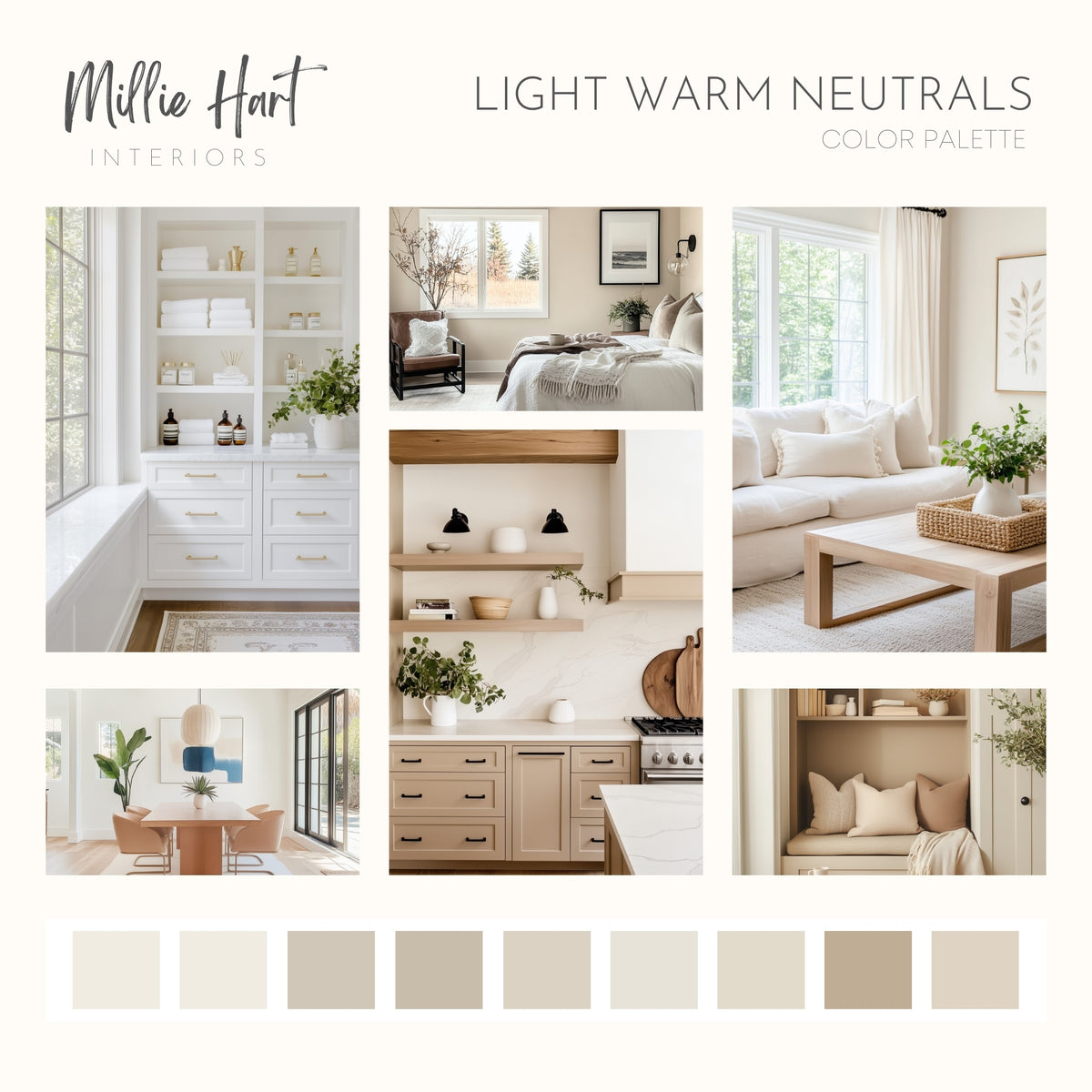 Light Warm Neutrals Sherwin Williams Paint Palette, Neutral Interior P ...