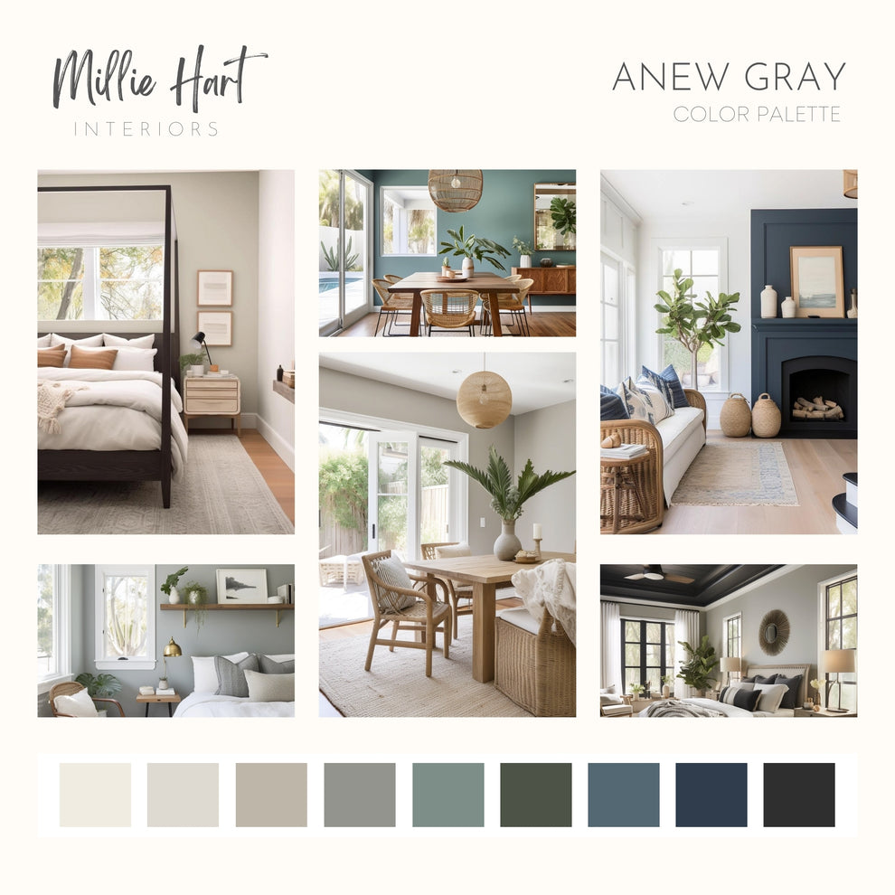 Anew Gray Sherwin Williams Paint Palette - Modern Neutral Interior Pai ...