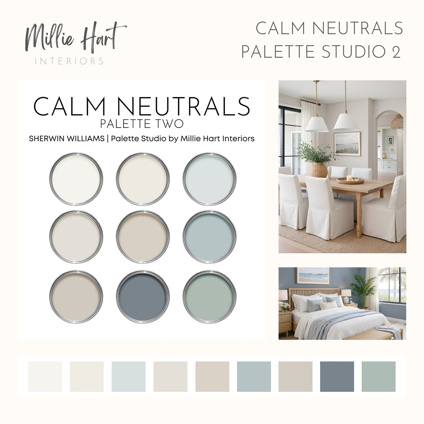 Calm Neutrals Palette Studio Bundle with Sherwin Williams Colors