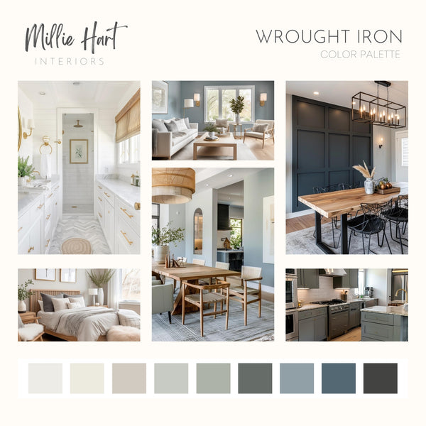 Wrought Iron Benjamin Moore Paint Palette, Modern Neutral Interior Pai ...