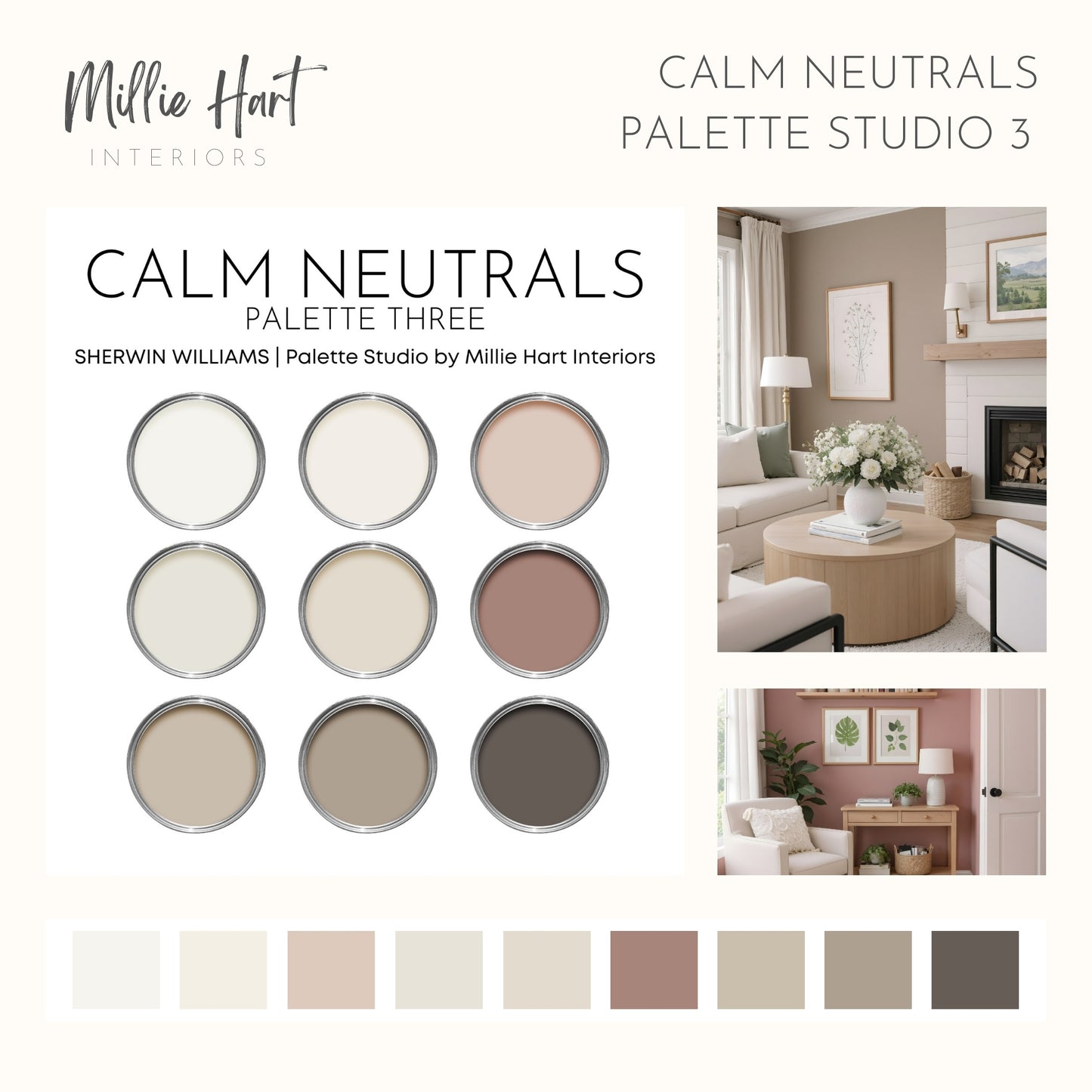 Calm Neutrals Palette Studio Bundle with Sherwin Williams Colors