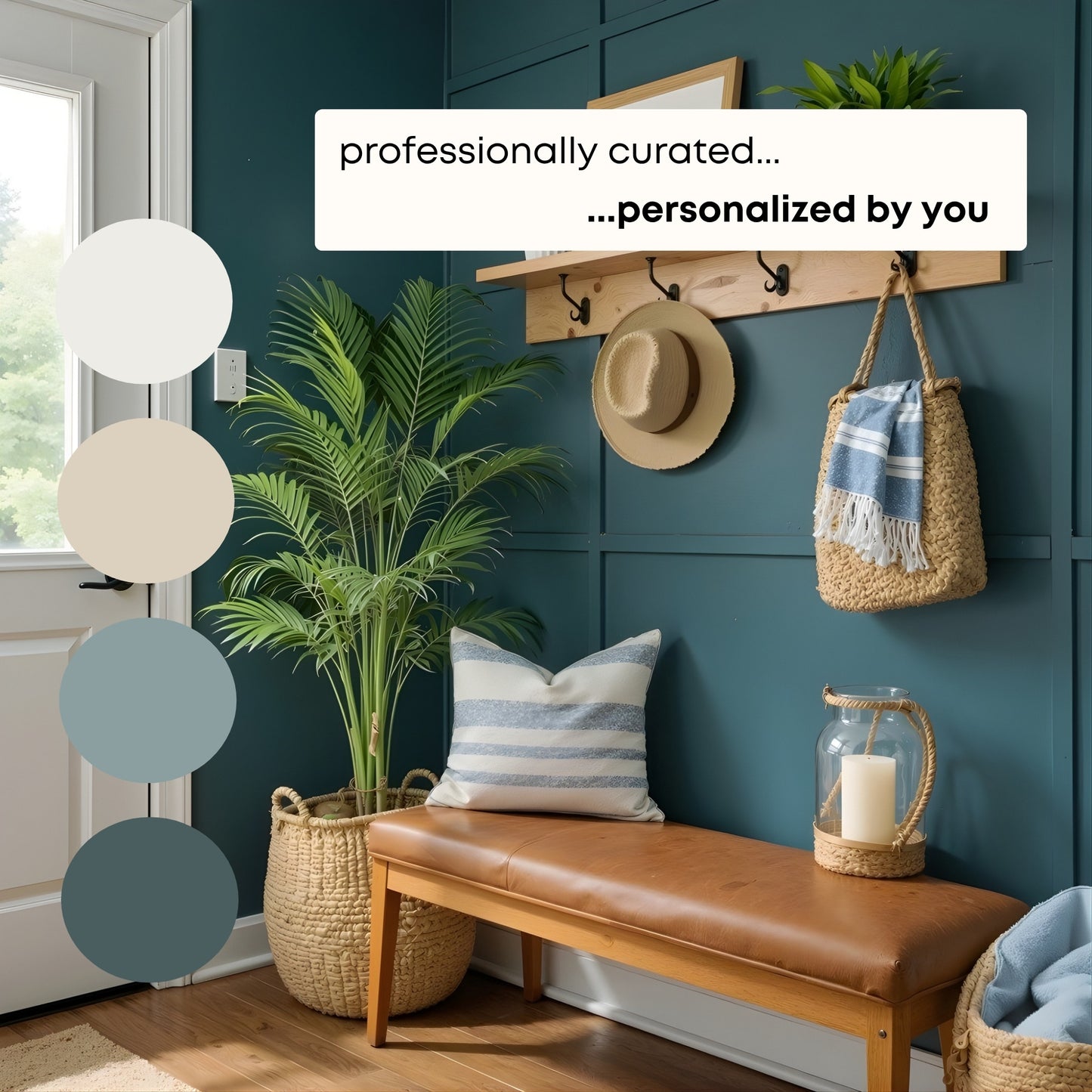 Modern Coastal Sherwin Williams Paint Palette | 9 Coordinating Interior Paint Colors | Coastal Design Color Scheme