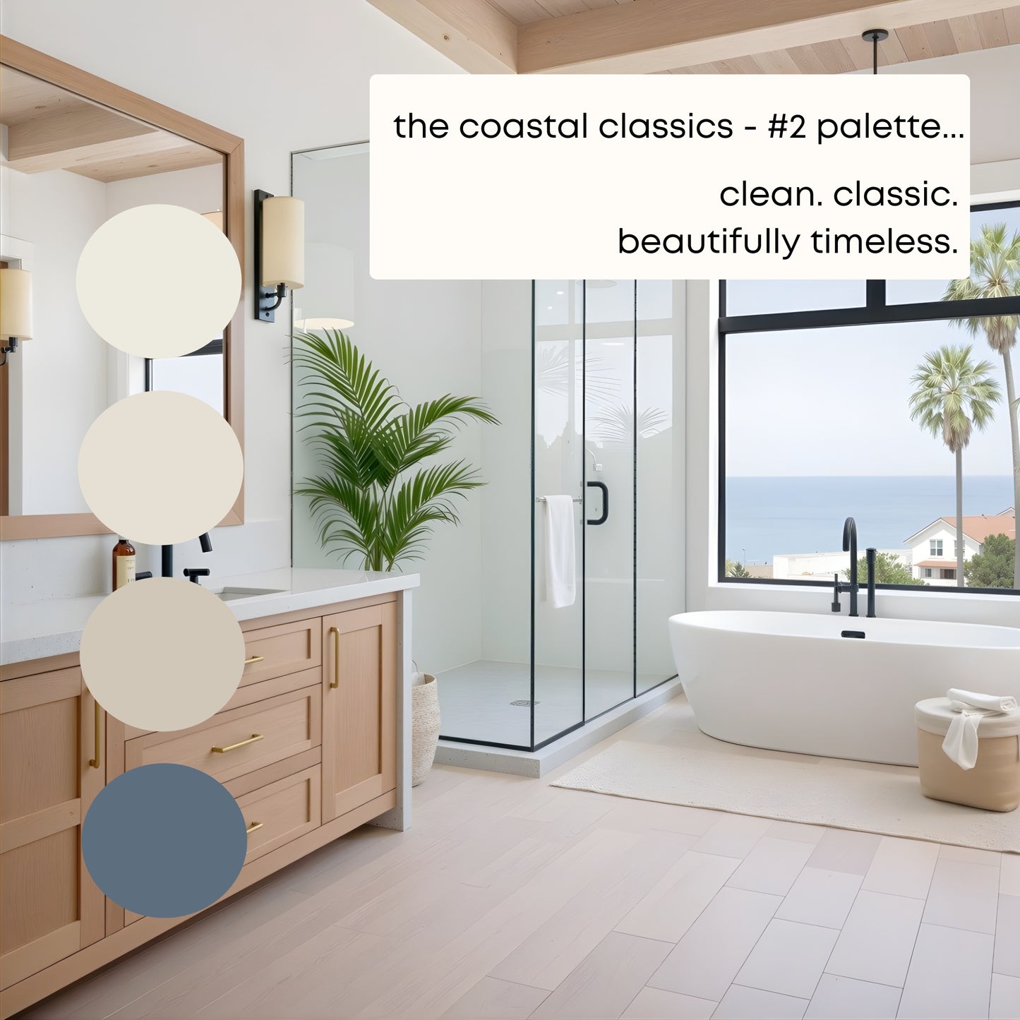 Coastal Classics - Palette Two | Sherwin Williams Paint Palette | Coastal Neutrals | Timeless Beach House Color Scheme