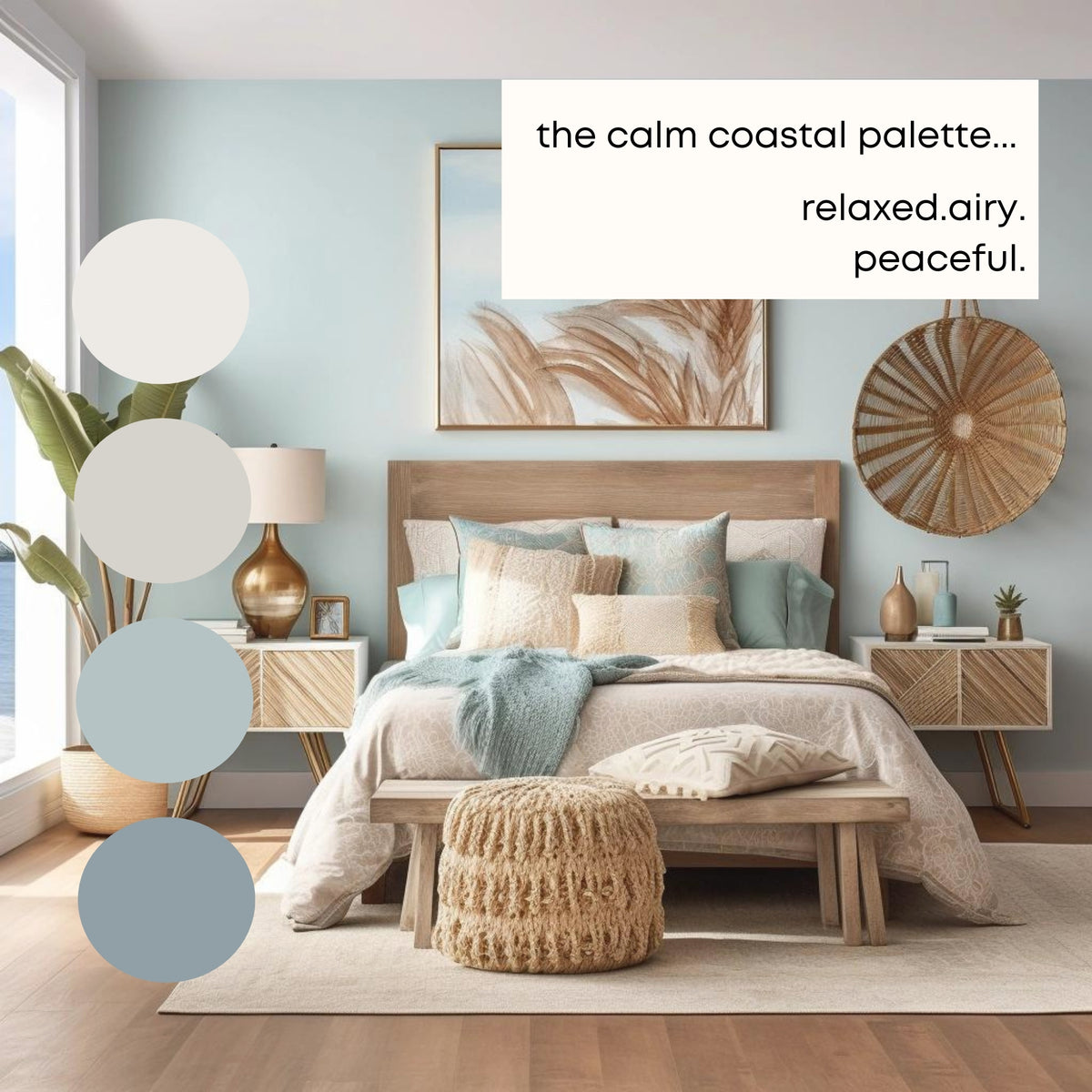 Calm Coastal Sherwin Williams Paint Palette - Modern Neutral Interior ...