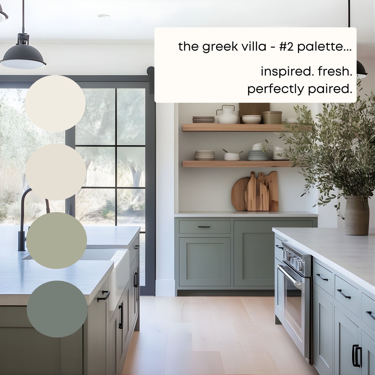 Greek Villa - Palette Two | Sherwin Williams Paint Palette | Neutral Interior Paint Colors | Mediterranean Coastal Color Scheme