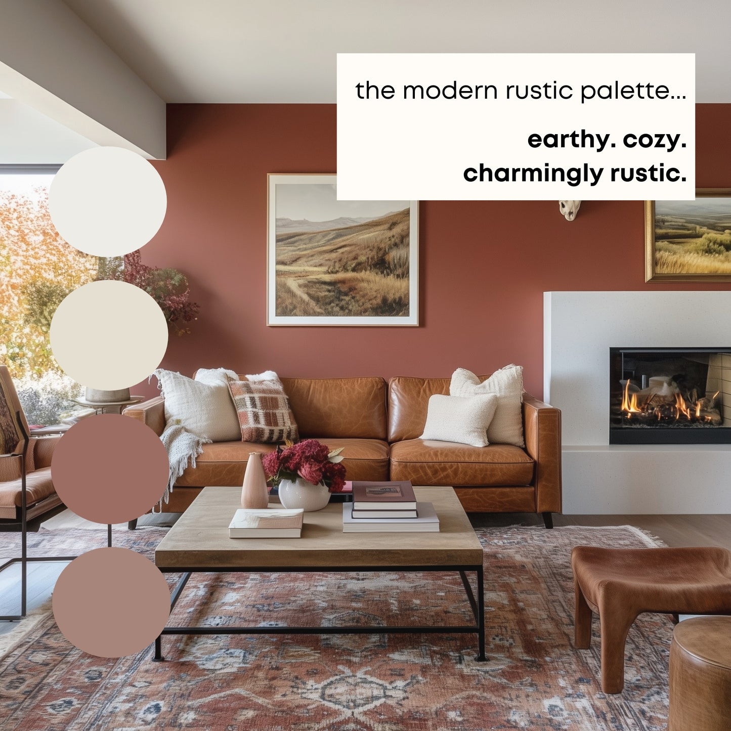 Modern Rustic Sherwin Williams Paint Palette, Paint Colors for Home, Modern Neutrals, Color Scheme, Organic Earth Tones, Rocky River