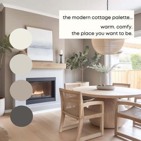 Modern Cottage Sherwin Williams Paint Palette, Warm Neutrals, Interior ...