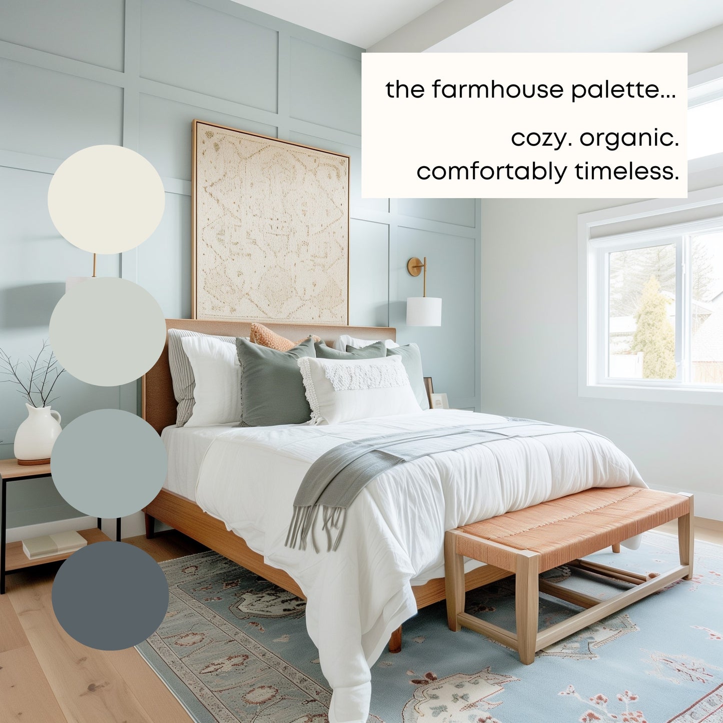Farmhouse Sherwin Williams Paint Palette, Neutral Interior Paint Colors, Modern Farmhouse Color Scheme, Willowleaf