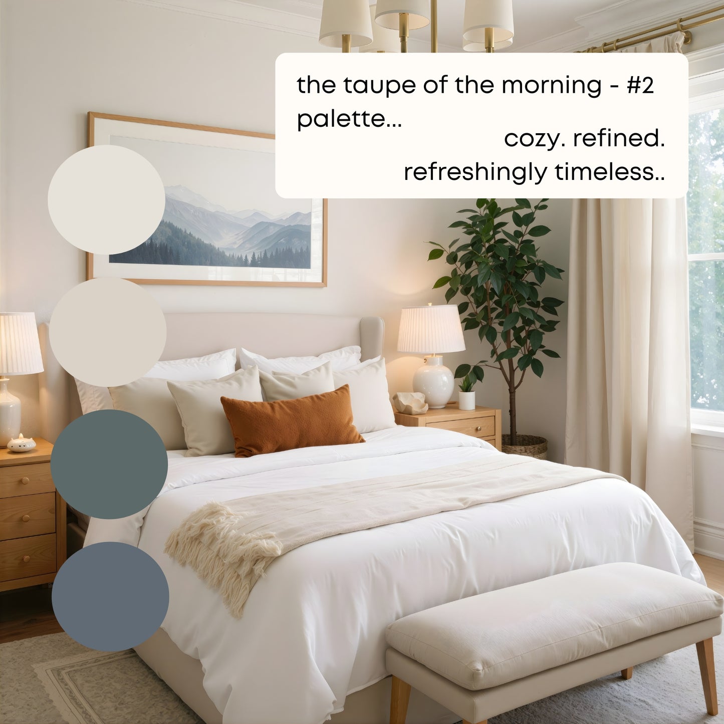 Taupe of the Morning - Palette Two, Sherwin Williams Paint Palette, Neutral Interior Paint Colors, Transitional, Warm Neutrals, Sanctuary