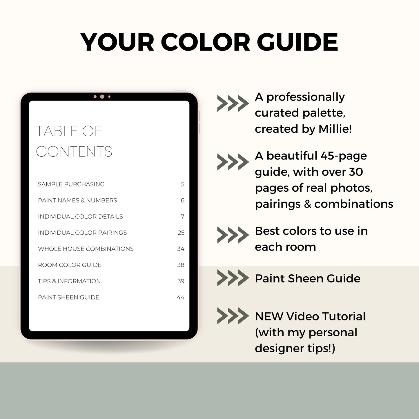 Mediterranean Benjamin Moore Paint Palette - Modern Neutral Interior Paint Colors for Home, Coastal Interior Design Color Palette, Mediterranean Boho, Providence Blue Compliments