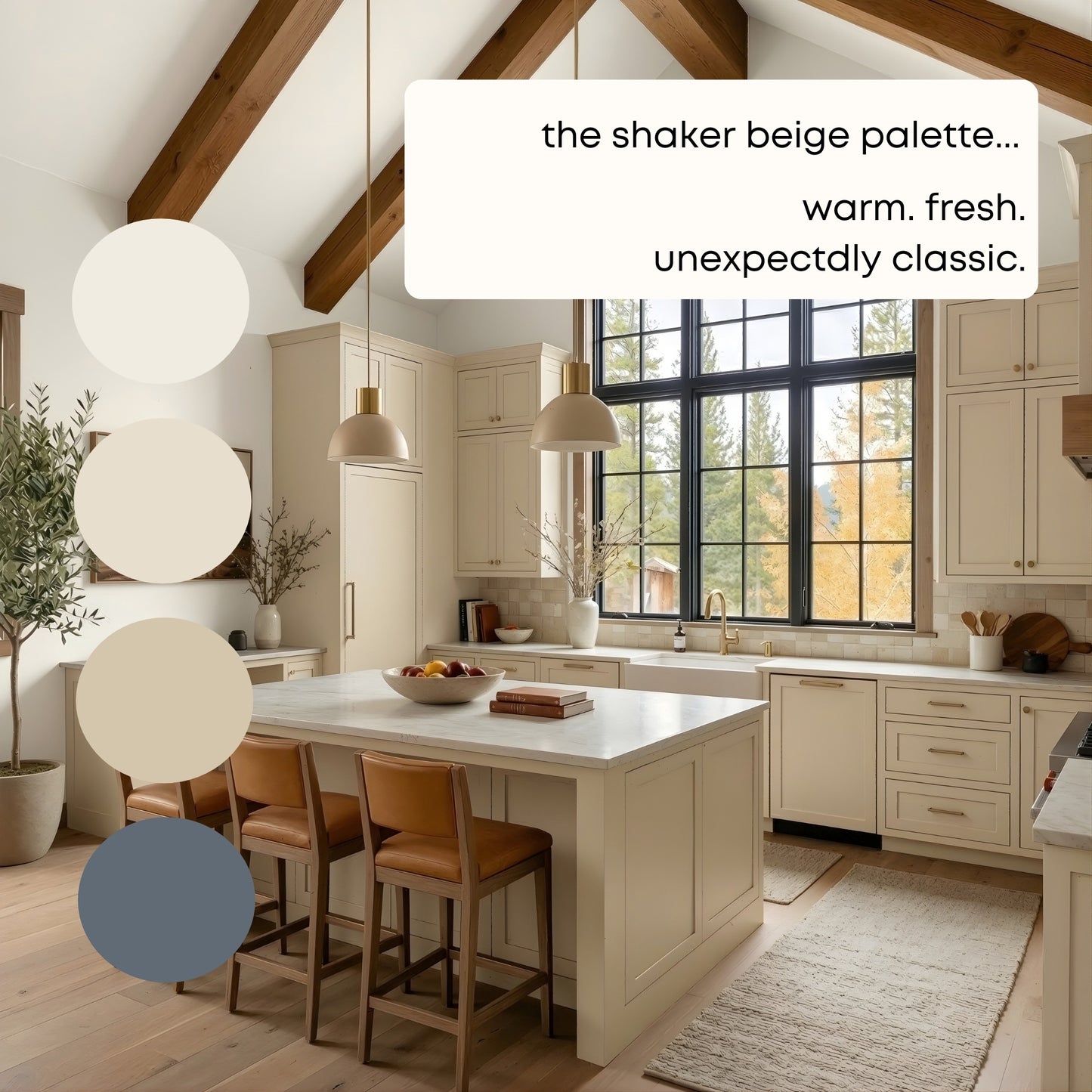 Shaker Beige Benjamin Moore Paint Palette, Neutral Interior Paint Colors, Transitional, Warm Neutral Color Scheme