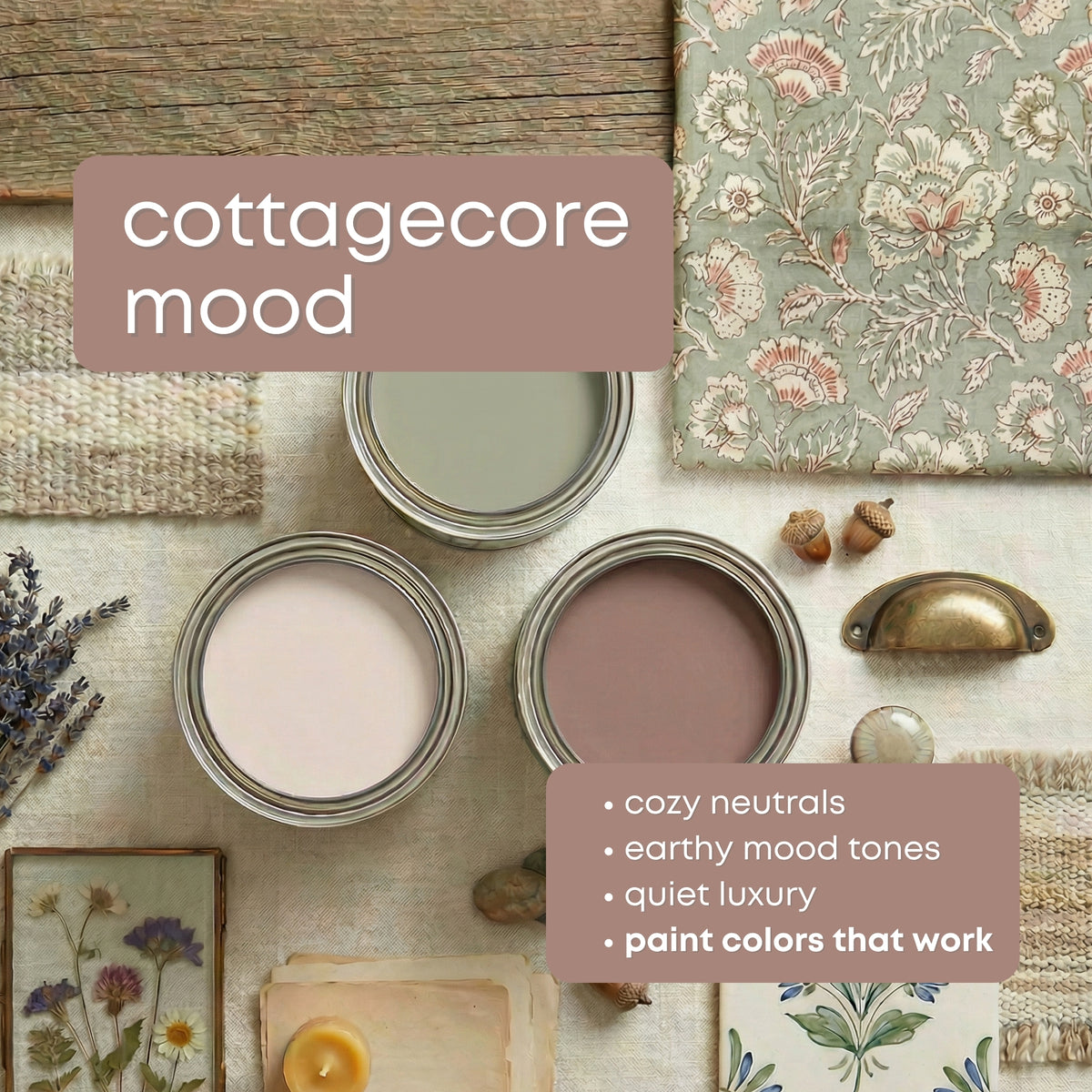 Cottagecore Sherwin Williams Paint Palette, Interior Paint Colors for ...