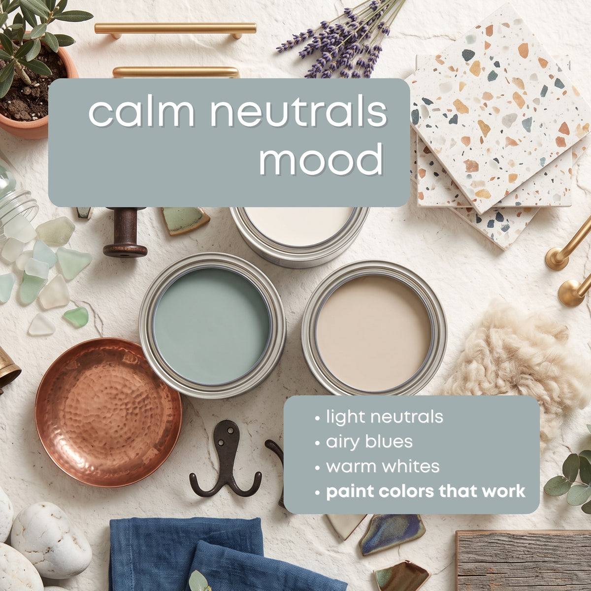 Calm Neutrals Sherwin Williams Paint Palette, Calm Neutral Interior Paint Colors, Beach House Coastal Color Scheme, Natural Choice