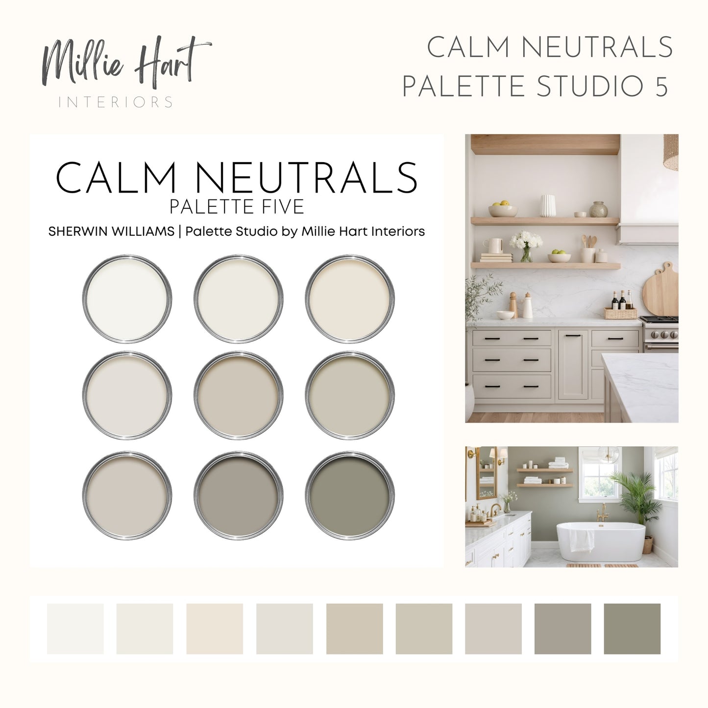Calm Neutrals Palette Studio Bundle with Sherwin Williams Colors