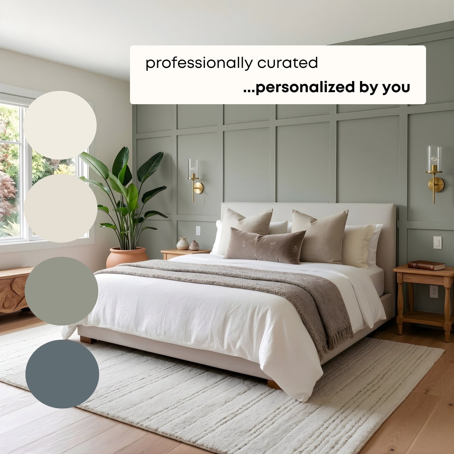 Greek Villa Sherwin Williams Paint Palette Collection, Neutral Interior Paint Colors for Home | Warm Whites | Timeless Blues and Greens