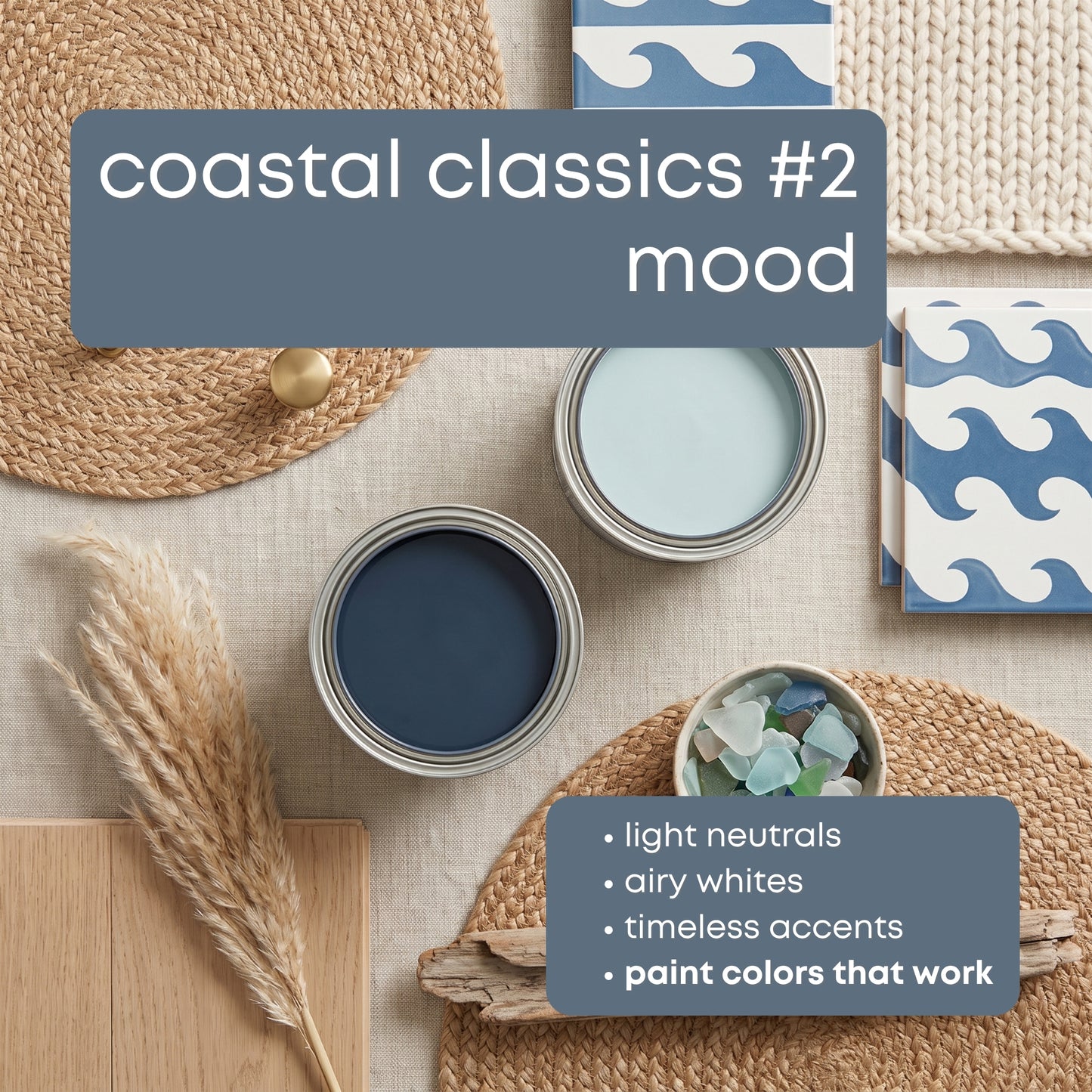 Coastal Classics - Palette Two | Sherwin Williams Paint Palette | Coastal Neutrals | Timeless Beach House Color Scheme