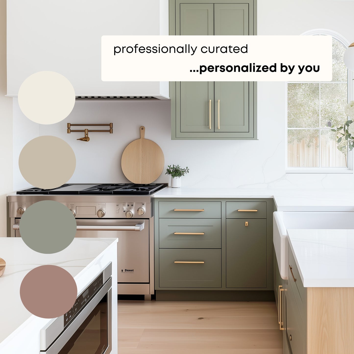 Swiss Coffee - Palette Three, Benjamin Moore Paint Palette, Neutral Interior Paint Colors, Rustic Mediterranean Coastal Color Scheme