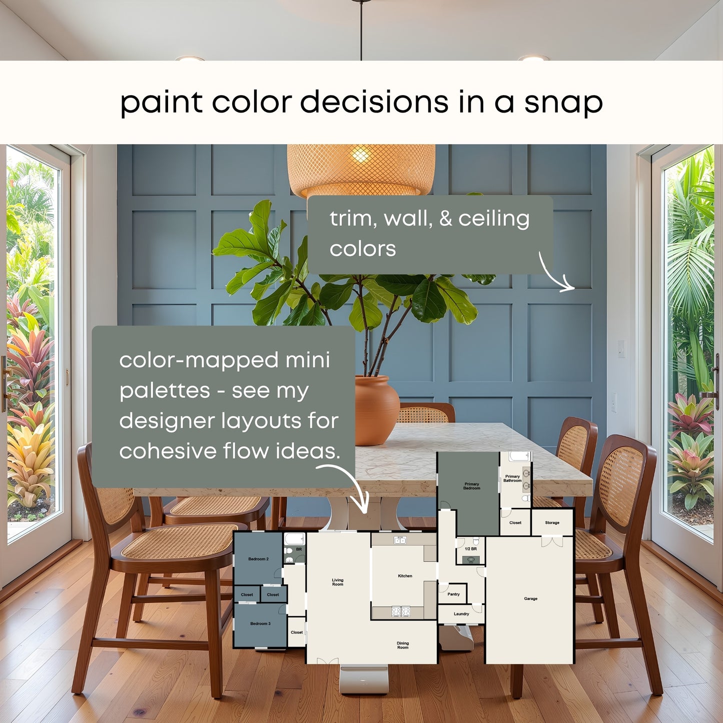 Accessible Beige - Palette Two | Sherwin Williams Paint Palette | Neutral Interior Paint Colors for a Calm Home | Light Neutral Color Scheme