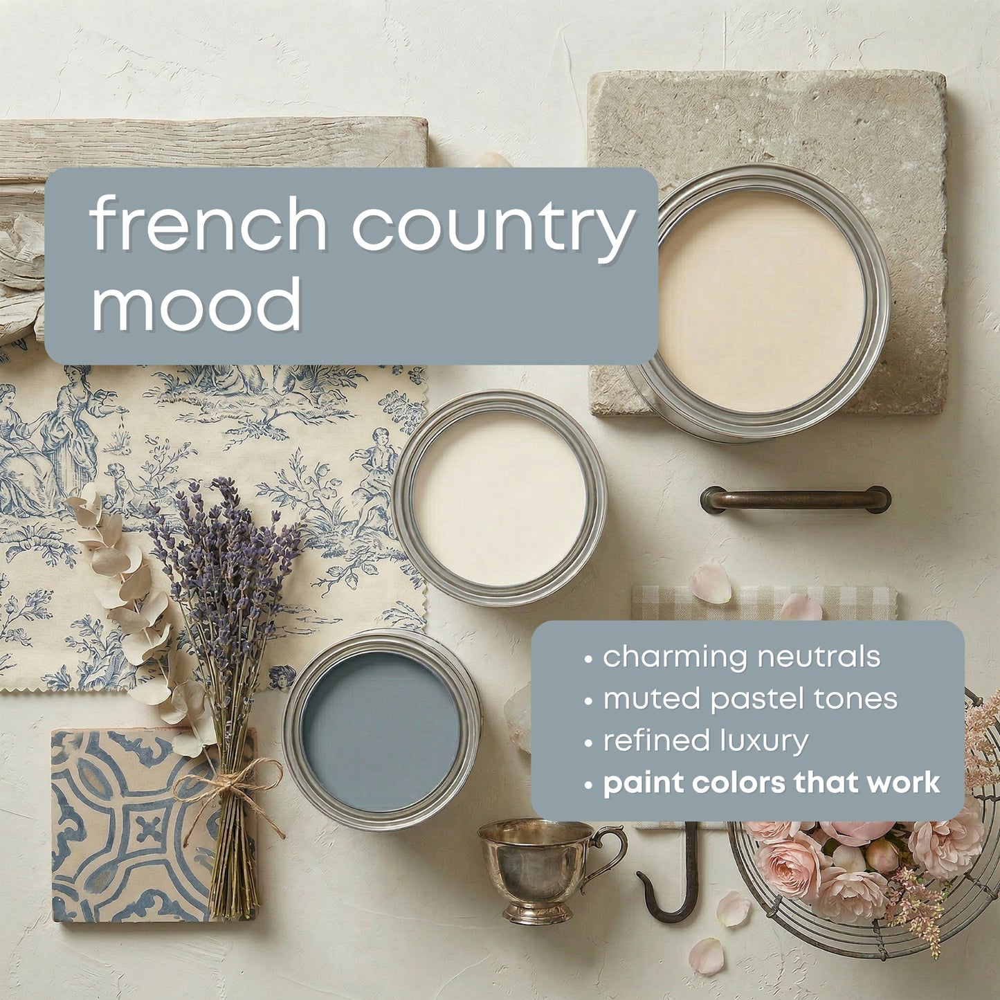 French Country Sherwin Williams Paint Palette, Interior Paint Colors for Home, Cottage Colors, Coastal Colors, Pure White