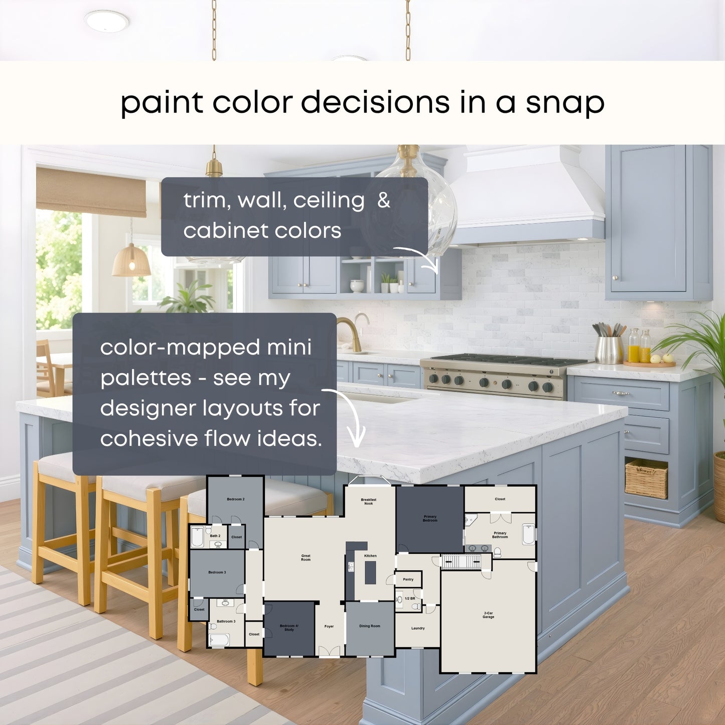 Sanctuary Sherwin Williams Paint Palette | Calm Neutral Interior Paint Colors for Home | Airy Interior Design Color Palette