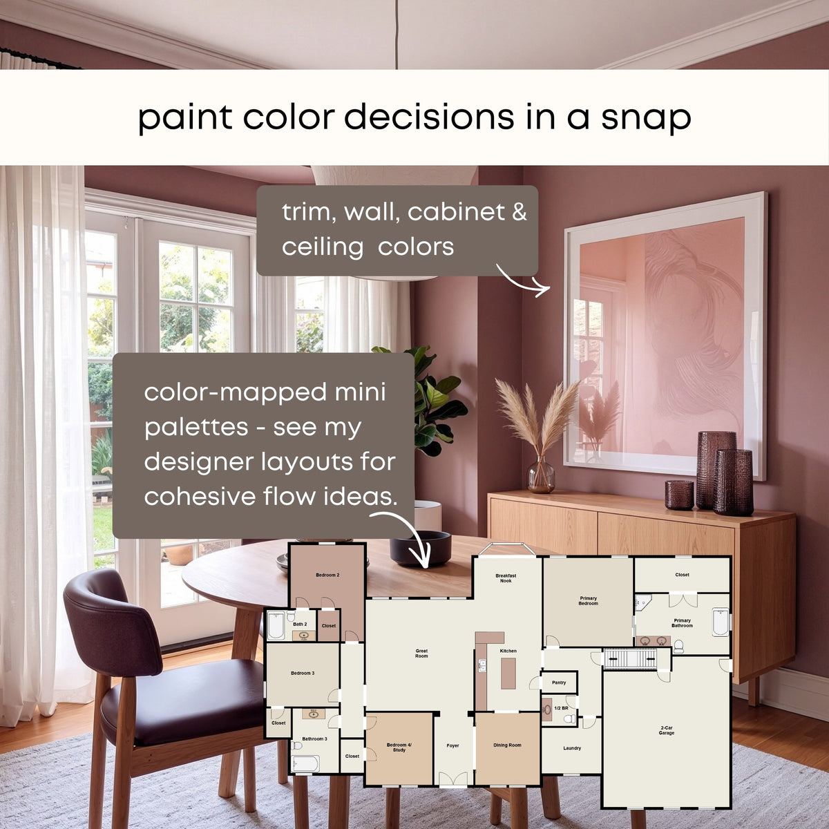Earthy Boho Sherwin Williams Paint Palette, Neutral Interior Paint Colors, Earthy Color Scheme, Neutral Ground Compliments, Warm Neutrals