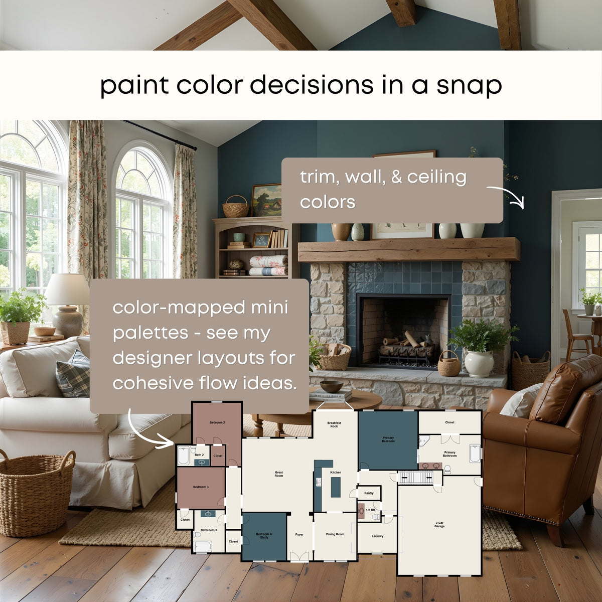 Cottagecore Sherwin Williams Paint Palette, Interior Paint Colors for ...